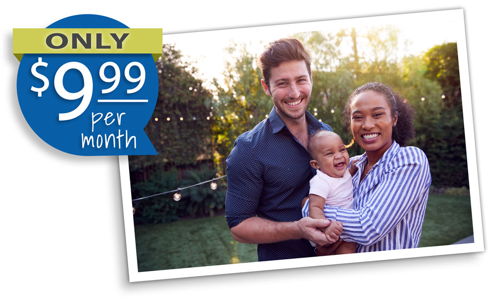 Instant Church Directory photo image of a multi racial family with a young child