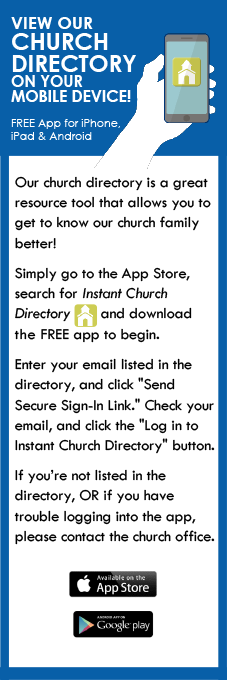 Instant Church Directory member announcement 2 x 6